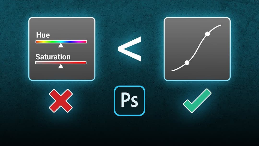 Curvas no Photoshop: O Segredo para Controlar Saturação e Matiz com Precisão
