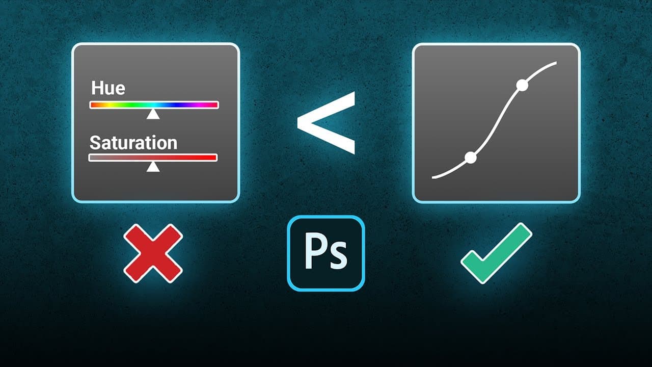 Curvas no Photoshop: O Segredo para Controlar Saturação e Matiz com Precisão