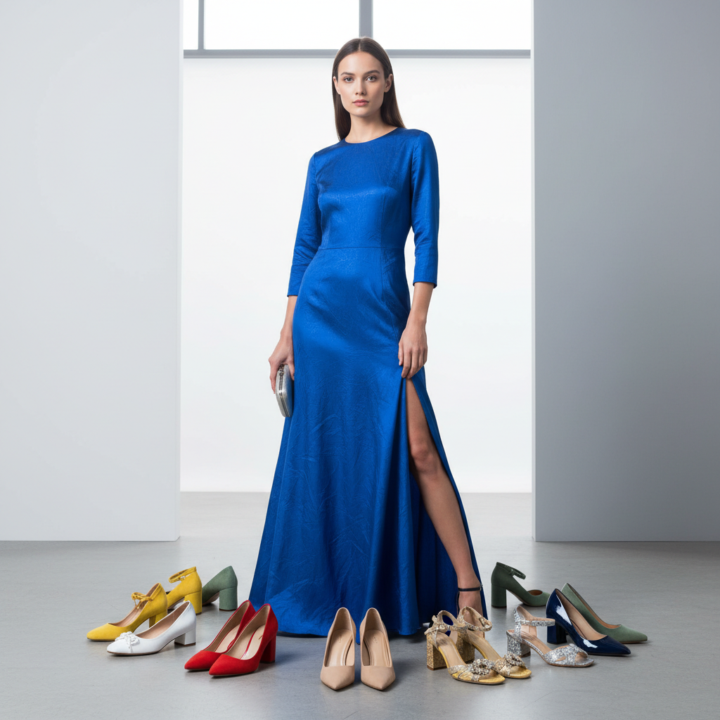 Vestido Azul Combina Com Que Cor de Sapato? Guia Definitivo
