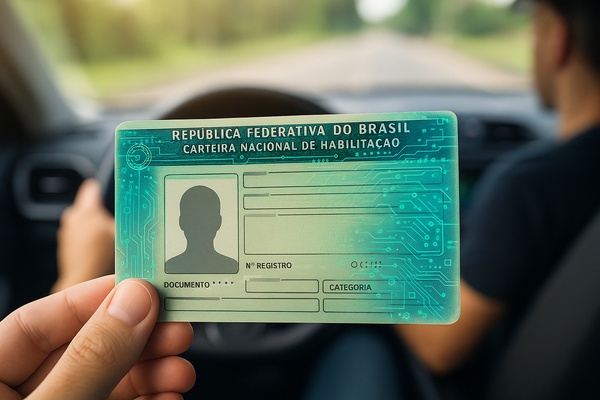 Documento brasileiro de CNH (Carteira de Habilitação)